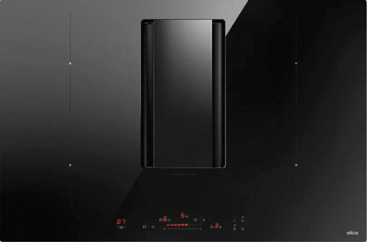 Elica NIKOLATESLA ALPHA B BL/A/78 Suit Collection Induction hob with integrated hood cm. 78 - black glass 