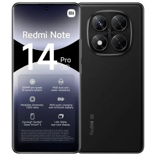 XIAOMI MZB0I8BEU Xiaomi Redmi Note 14 Pro 5G 8/256Gb 6.67" Amoled 120Hz Dual Sim Midnight Black