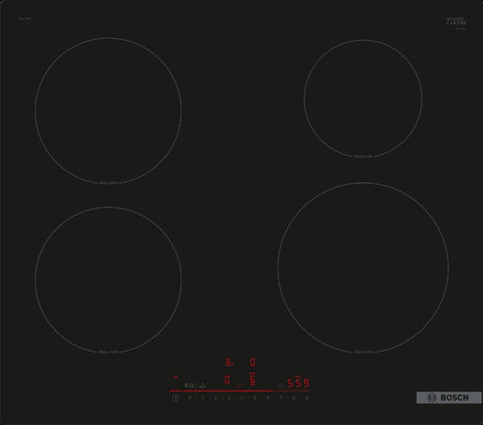Bosch PIE61RHB1E 6 Induction hob cm. 59 - black glass ceramic 