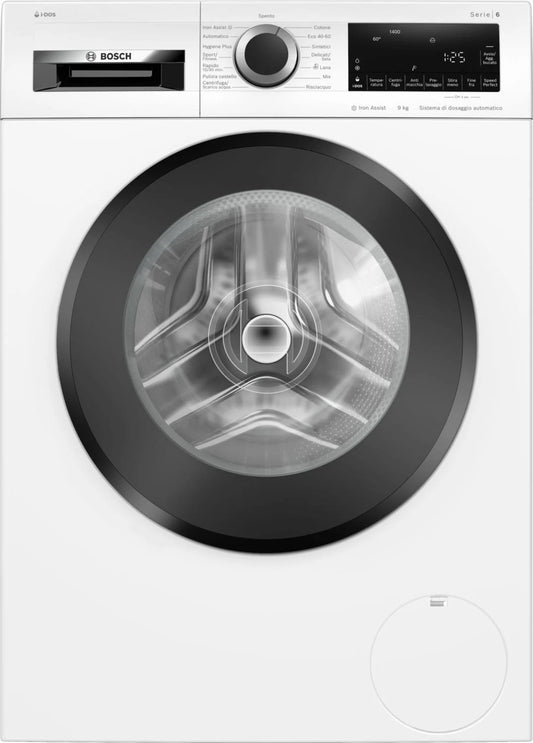 Bosch Lavatrice 9 Kg Classe A Profondità 60 cm Centrifuga 1400 giri Motore Inverter Funzione Vapore colore Bianco - WGG244F0II